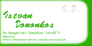 istvan domonkos business card